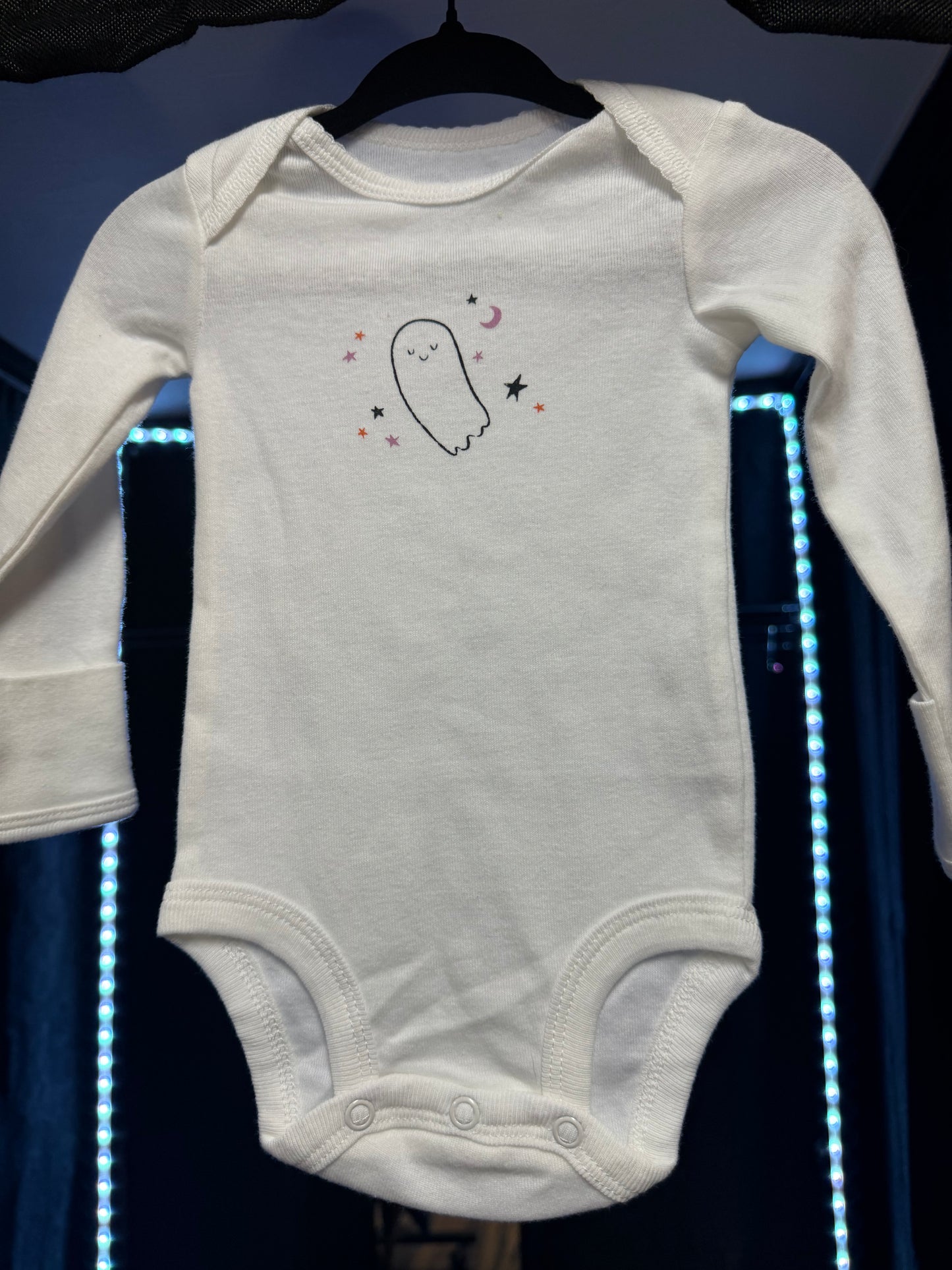 Carters-Ghost Long Sleeve Onesie- 3 months- #LILBAT6