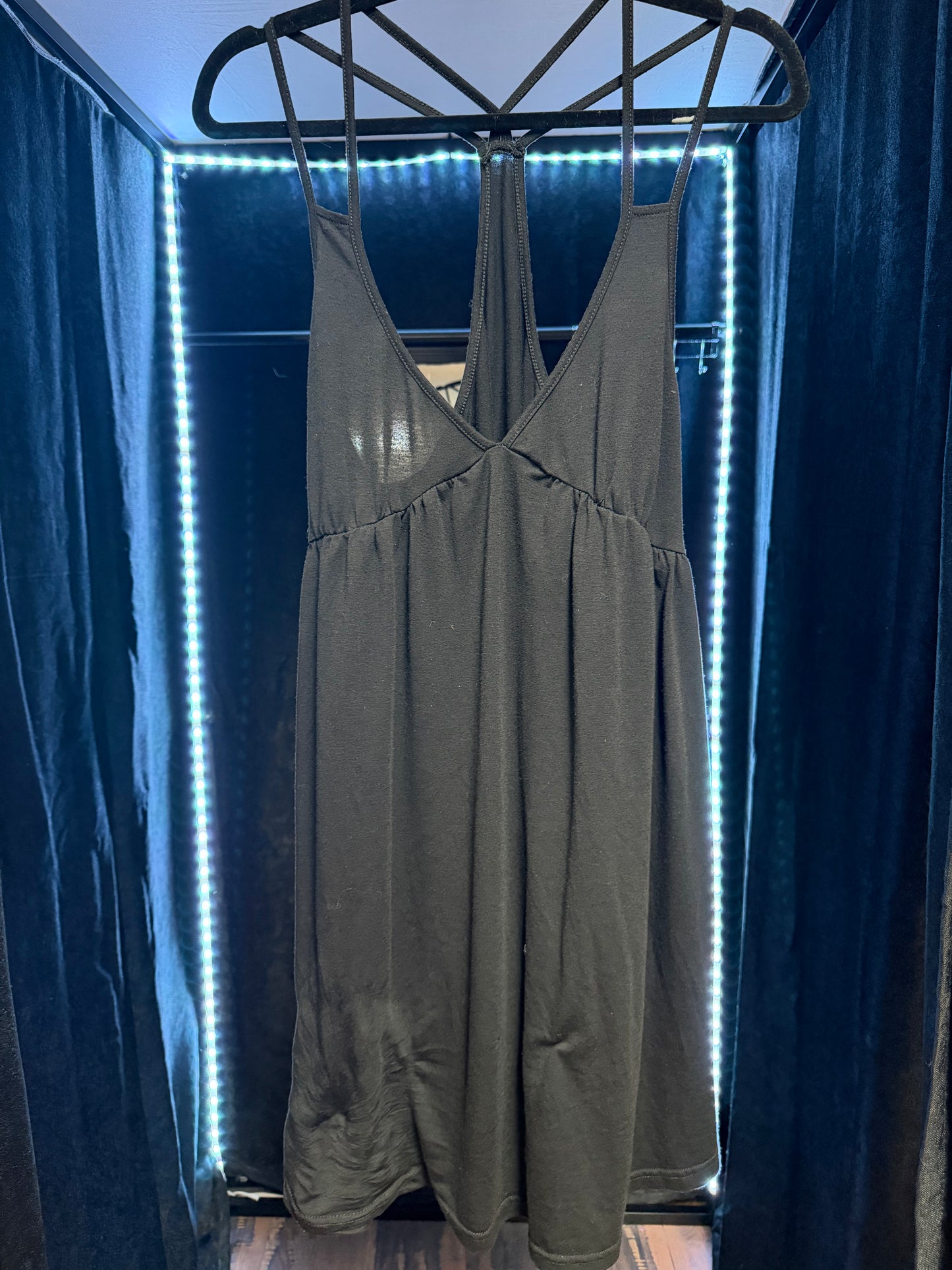 Black Strappy Dress- Size Large
