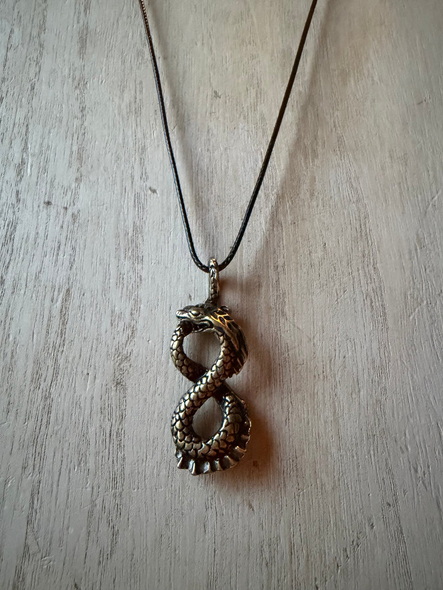 Norse Ouroboros Dragon Pendant Necklace