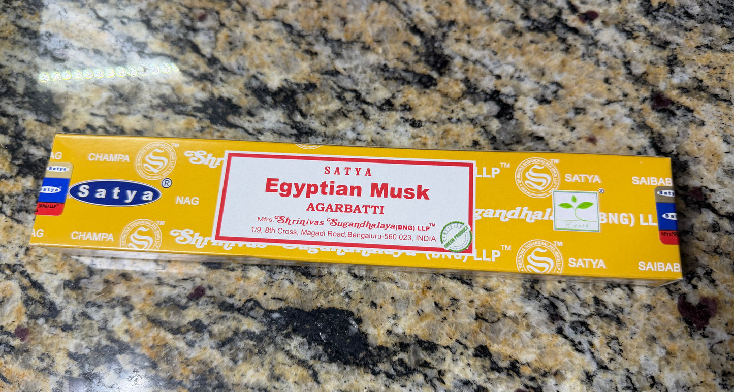 Satya Incense โ Egyptian Musk (Box of 15)