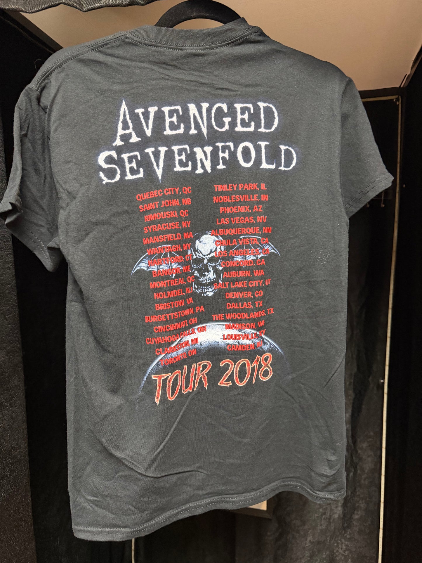 Avenged Sevenfold End of the World Tour Shirt 2018- Size Small