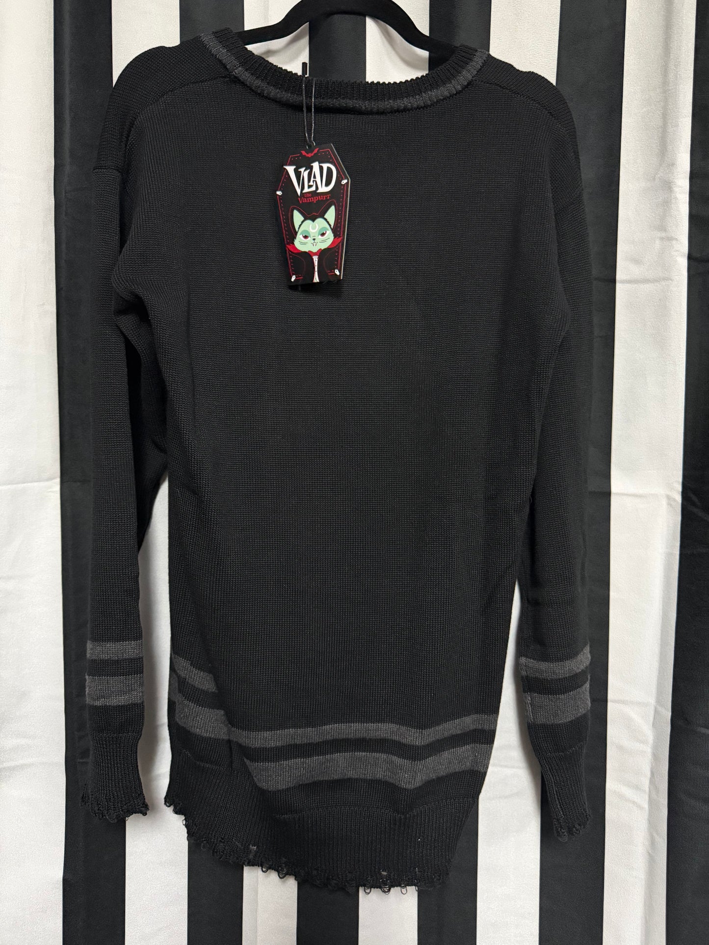 Vlad Coffin Knit Sweater- Killstar- XS