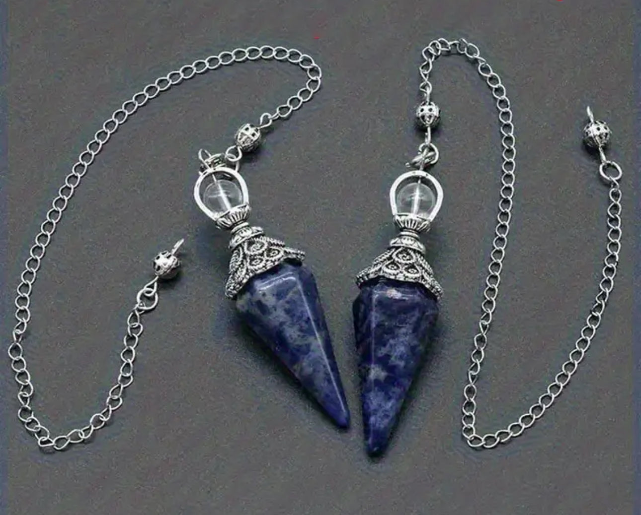 Natural Stone Hexagonal Crystal Pendulums