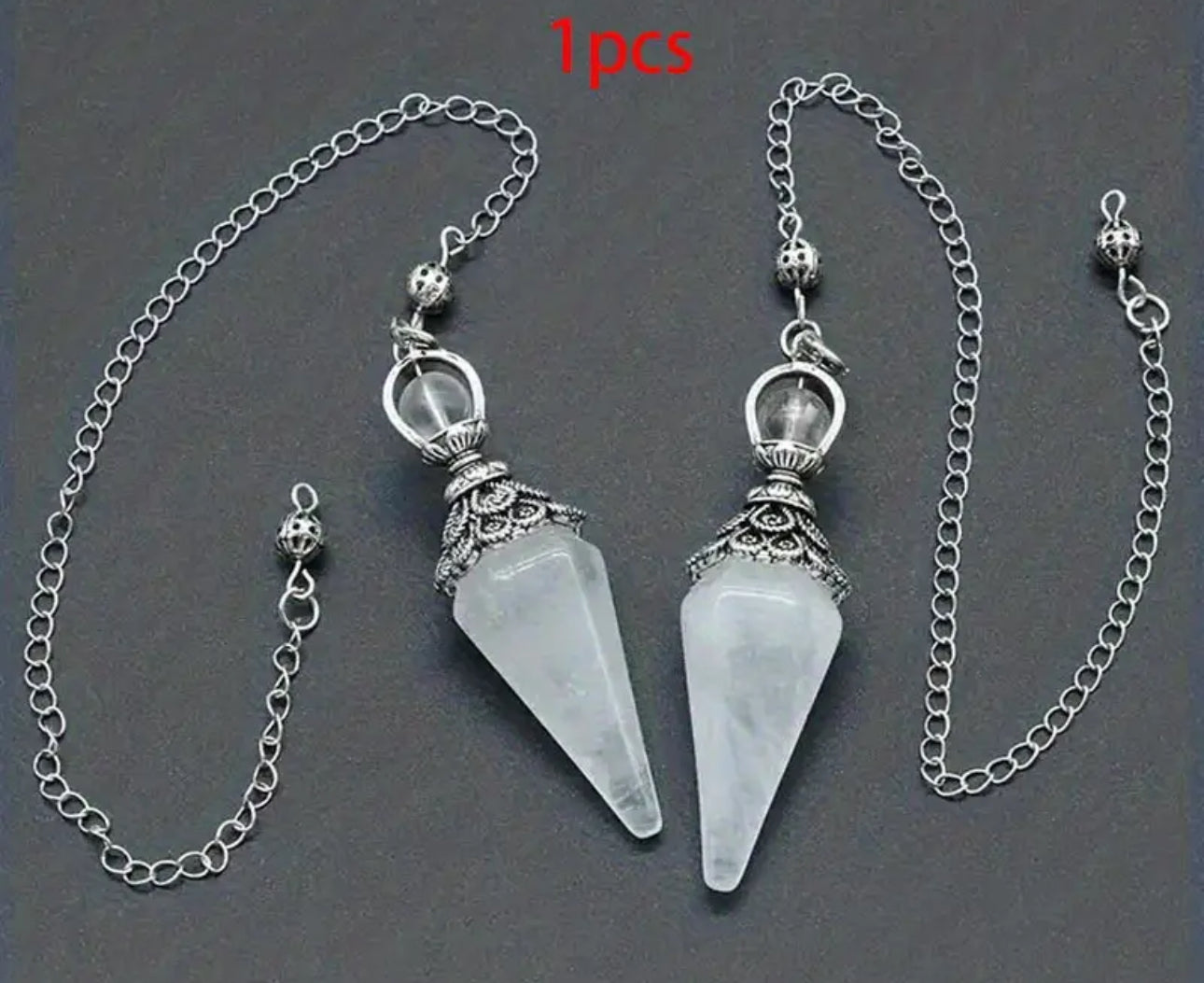 Natural Stone Hexagonal Crystal Pendulums