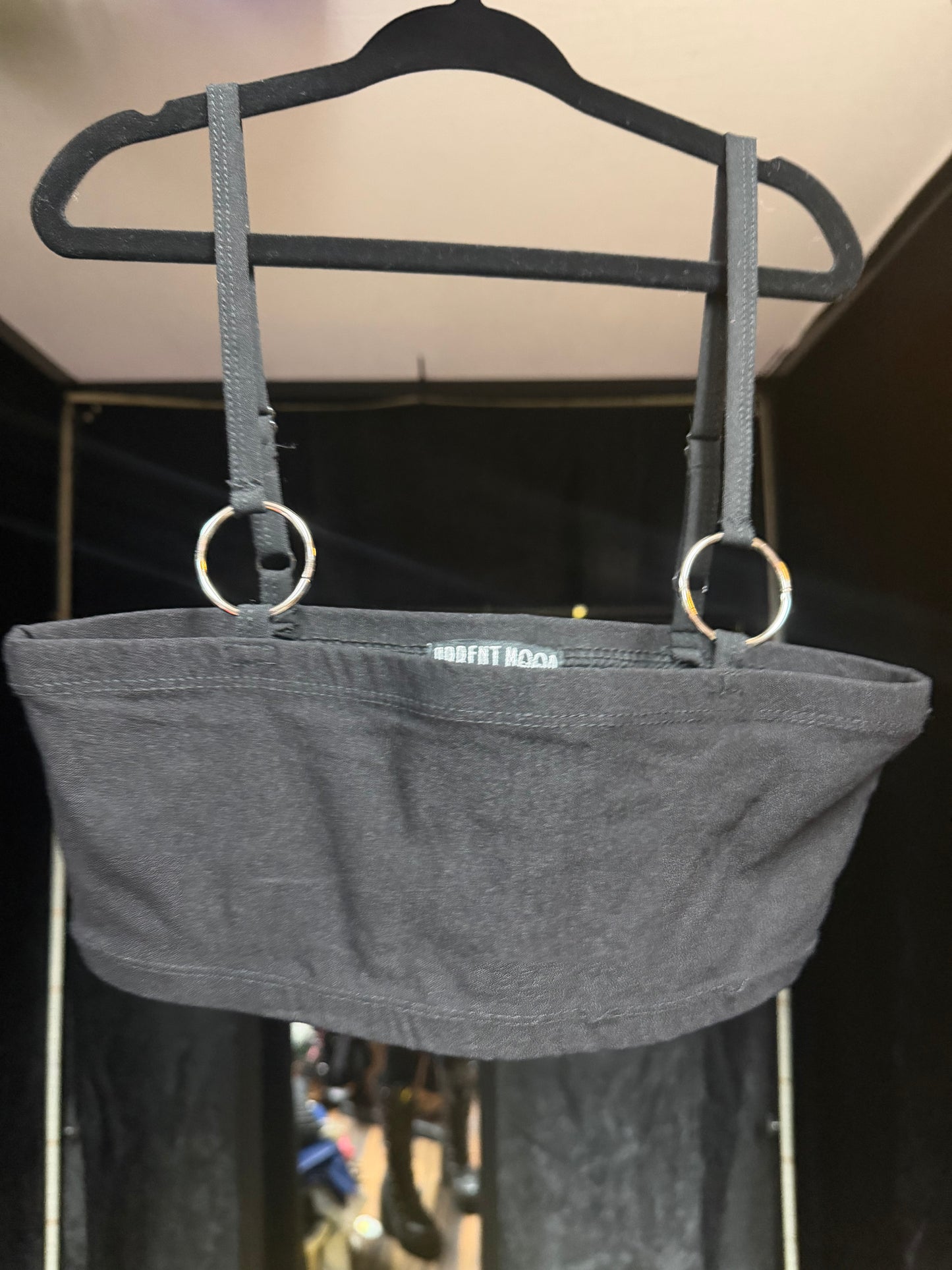 Current Mood- Black O-Ring Bralette Size XS