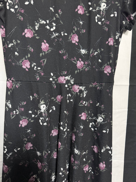 Midnight Hour Spider/Floral Dress- Medium