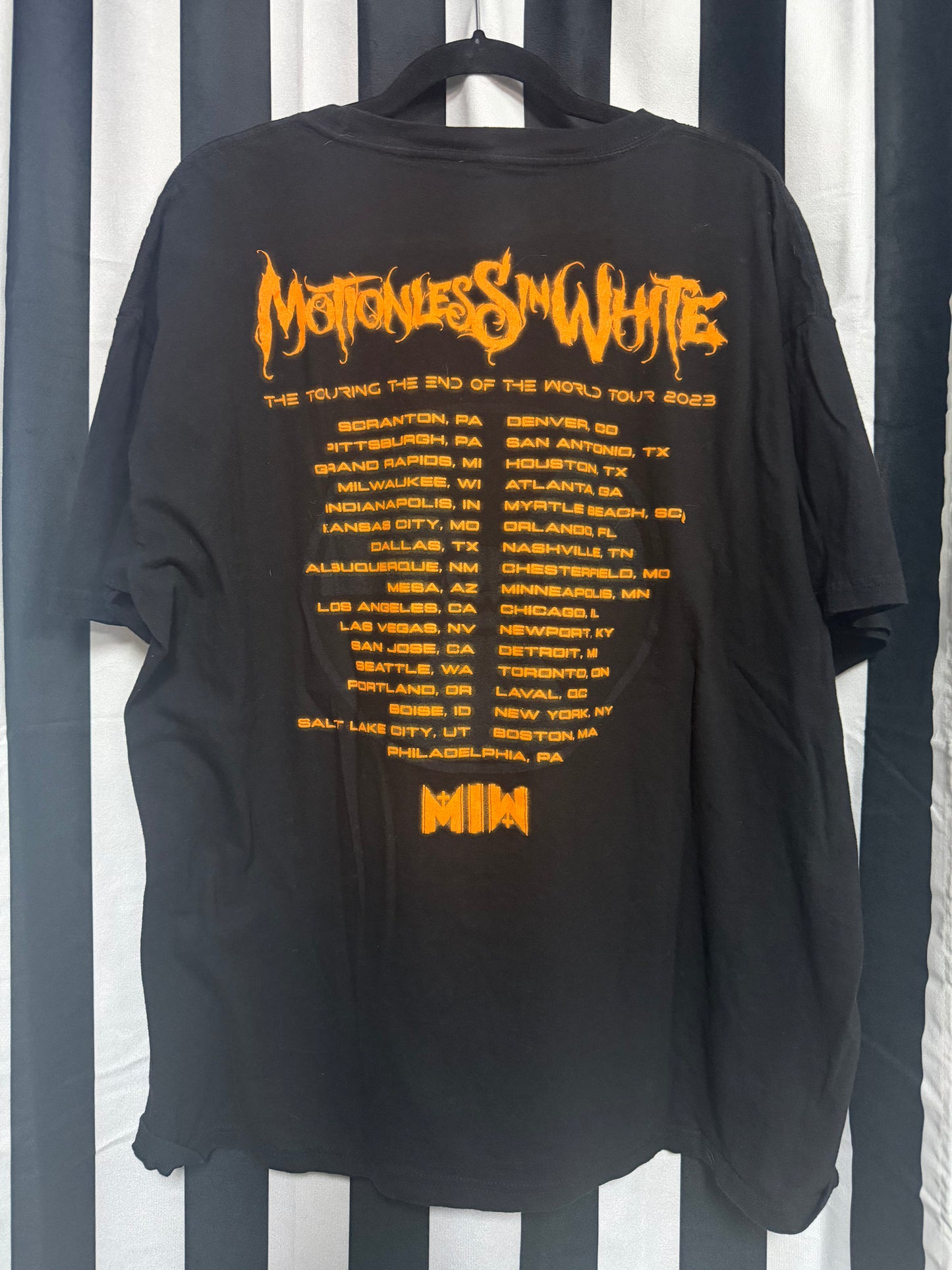 Motionless In White End Of The World 2023 Tour Shirt- Size 2xl