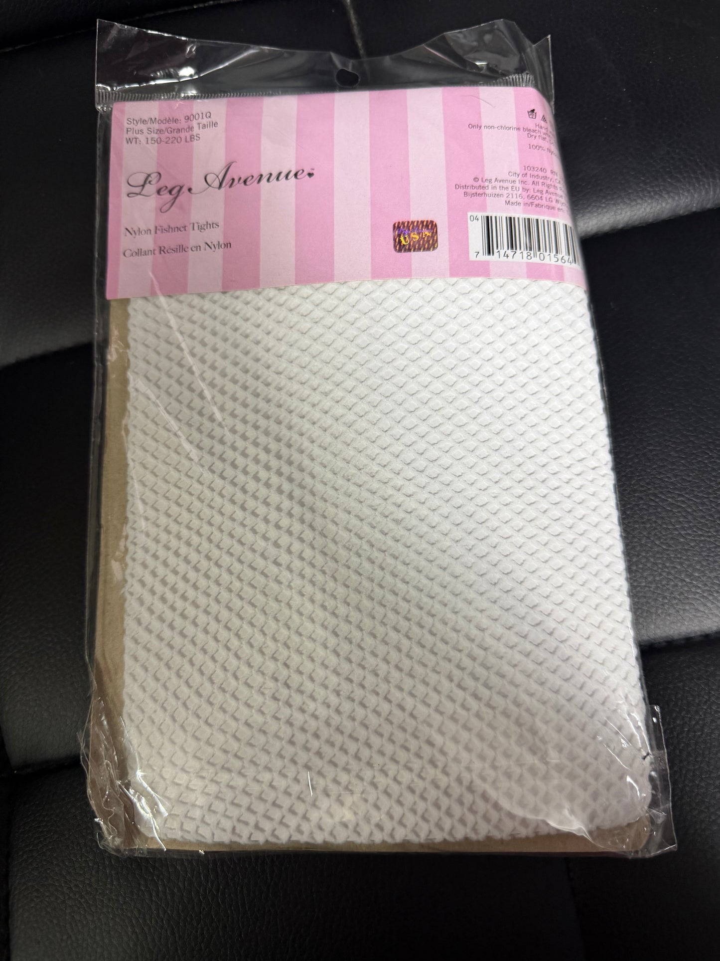 Leg Avenue- White- Nylon Fishnet Tights