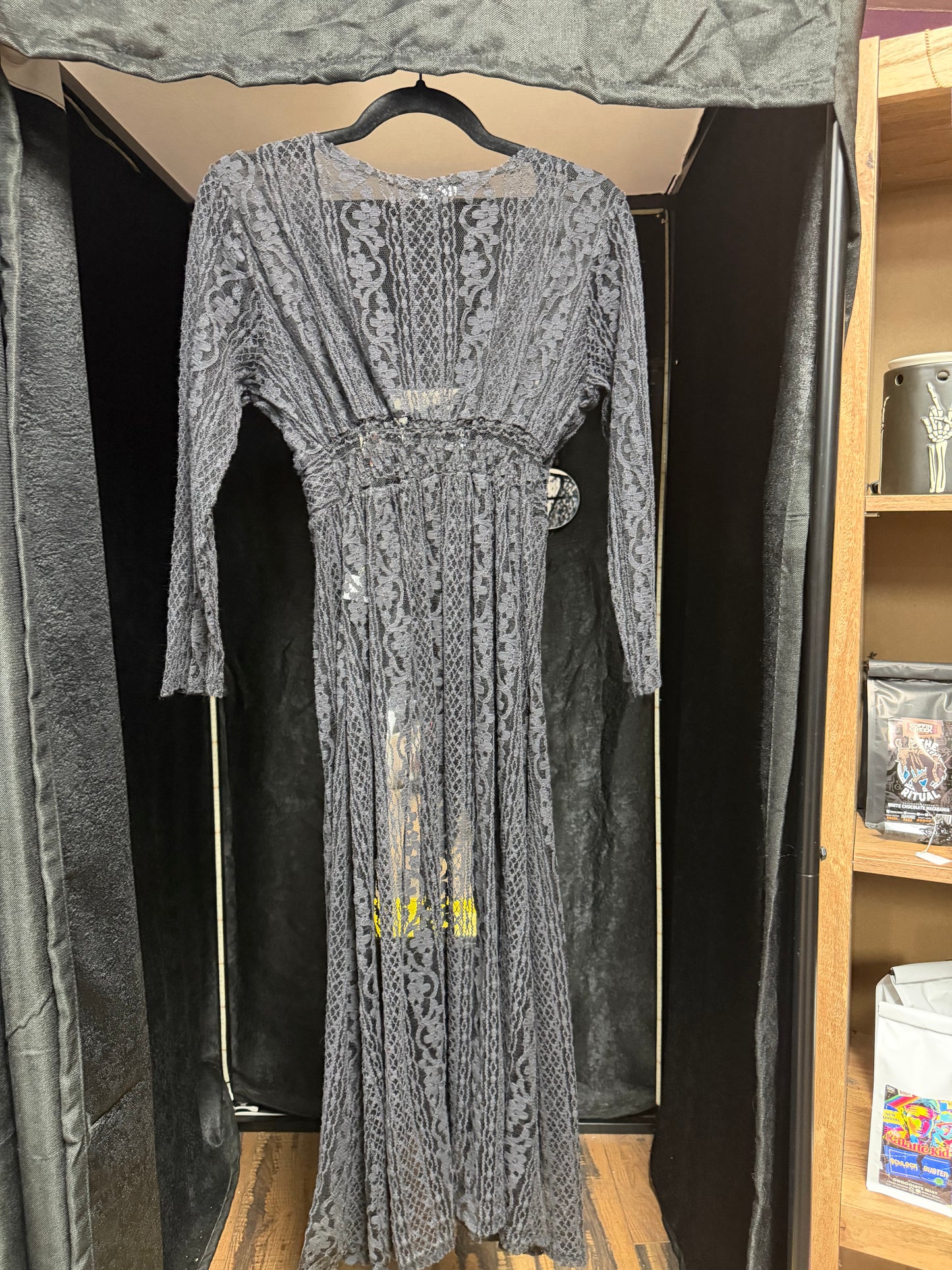 Cleo-Sheer Lace Witchy Layering Dress- Size Med