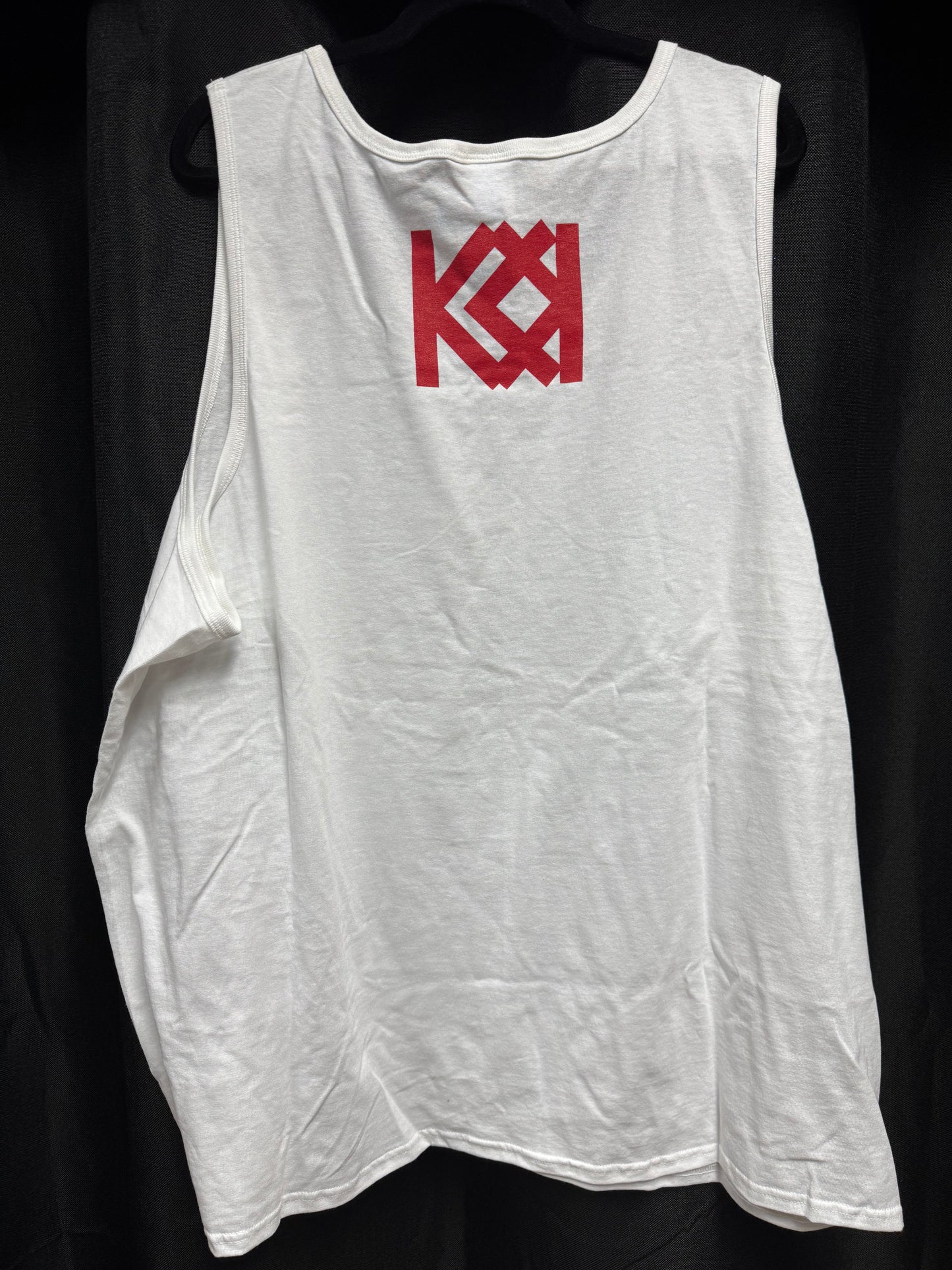 Karin Comes Killing Mens White/Red Tank Top