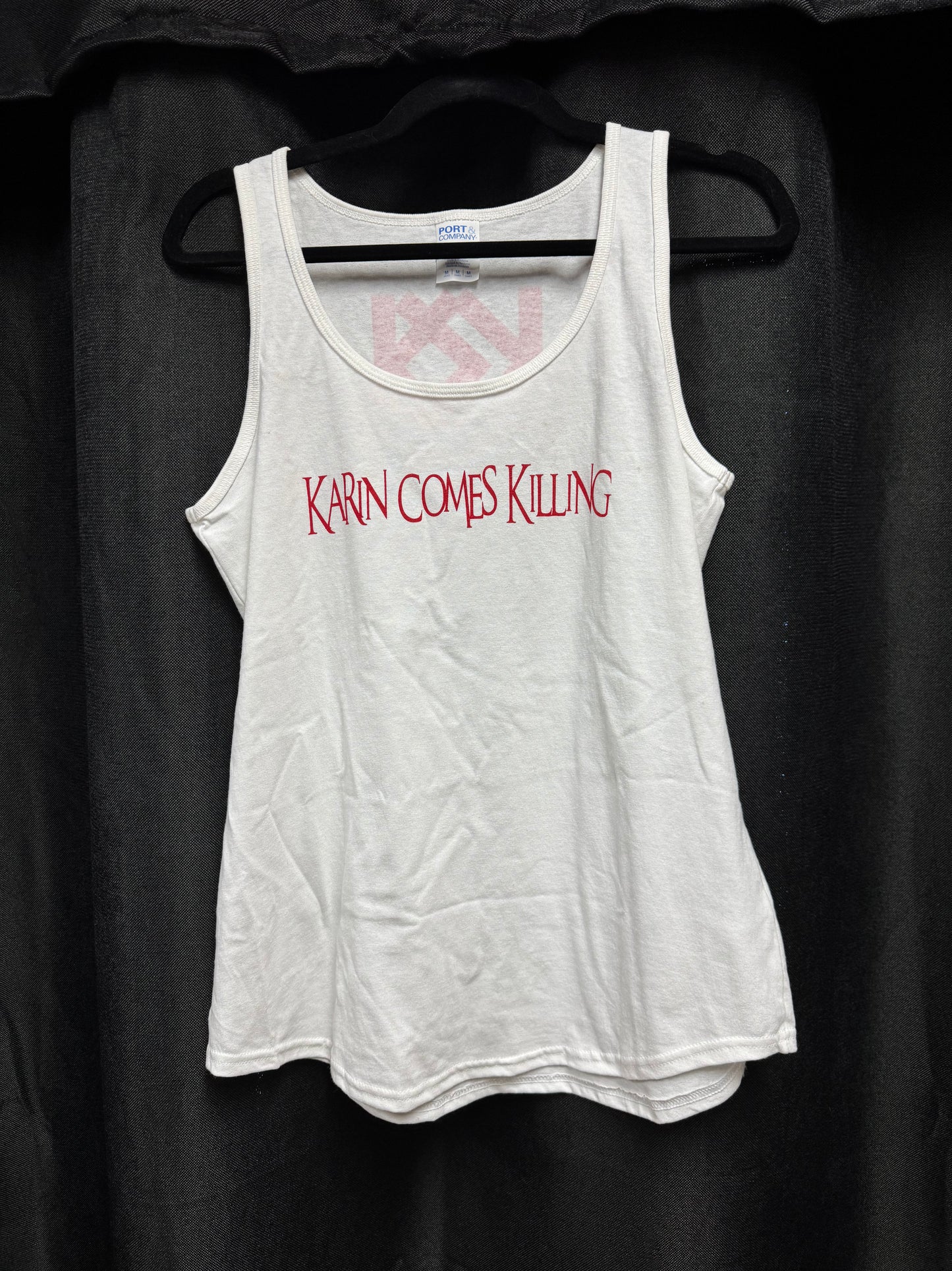 Karin Comes Killing Women's White/Red Tank Top