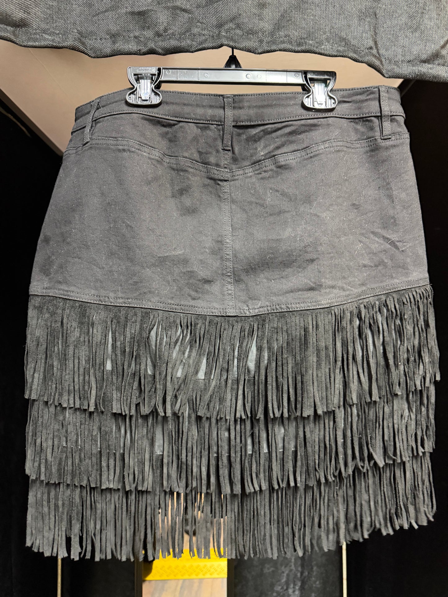 Black fringe western goth skirt 🖤Size XXL