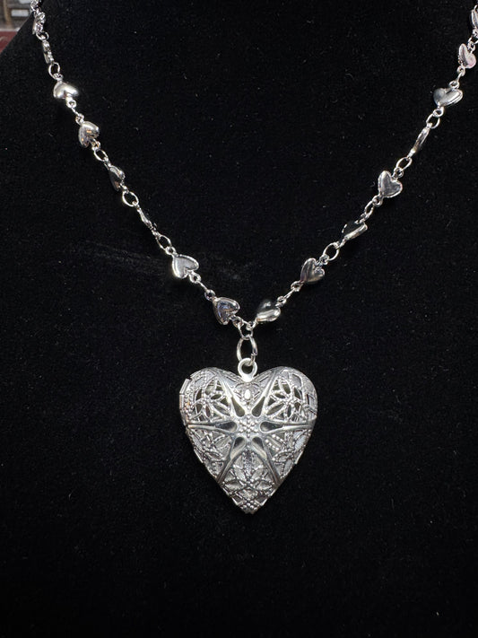 Costume Heart Locket Necklace