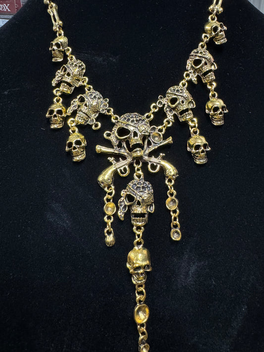 Pirate Skull Drop Necklace (Smaller)