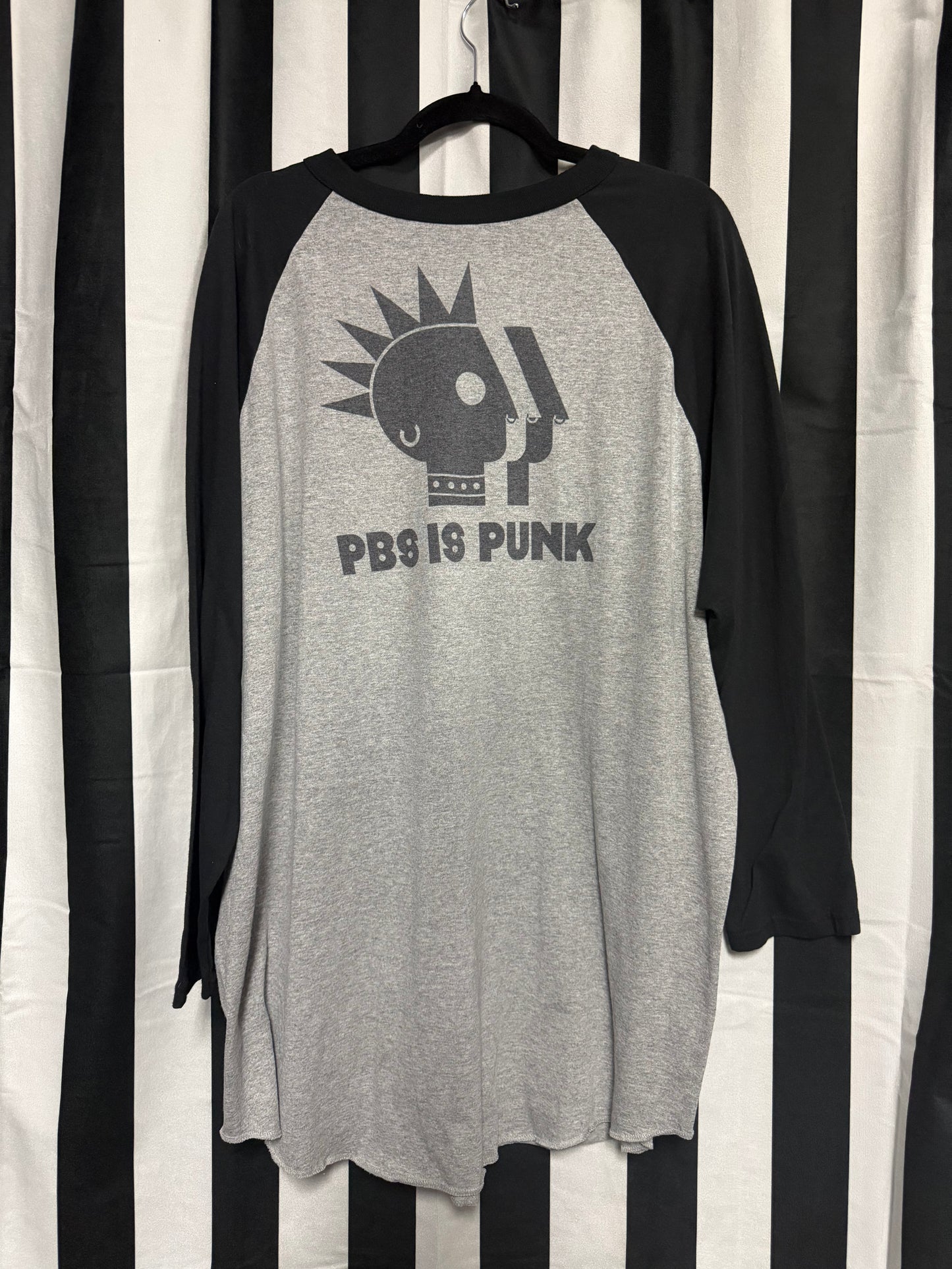 PBS Is Punk Raglan Shirt- Size 3x