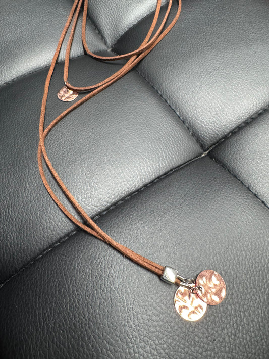 Brown Lariat Necklace