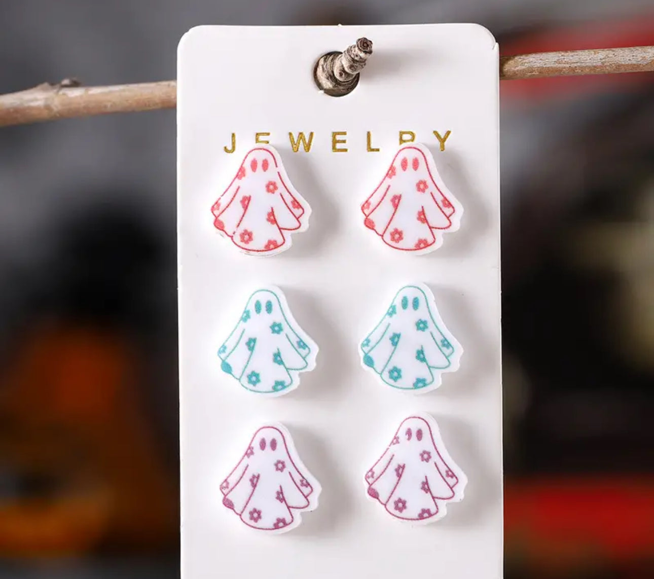 3-Pack Ghost Earrings