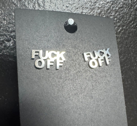 Fuck Off Stud Earrings