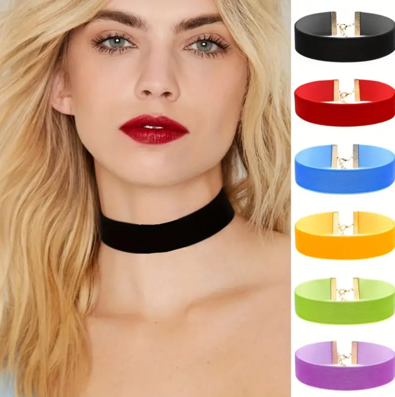 Gothic Wide Velvet Choker