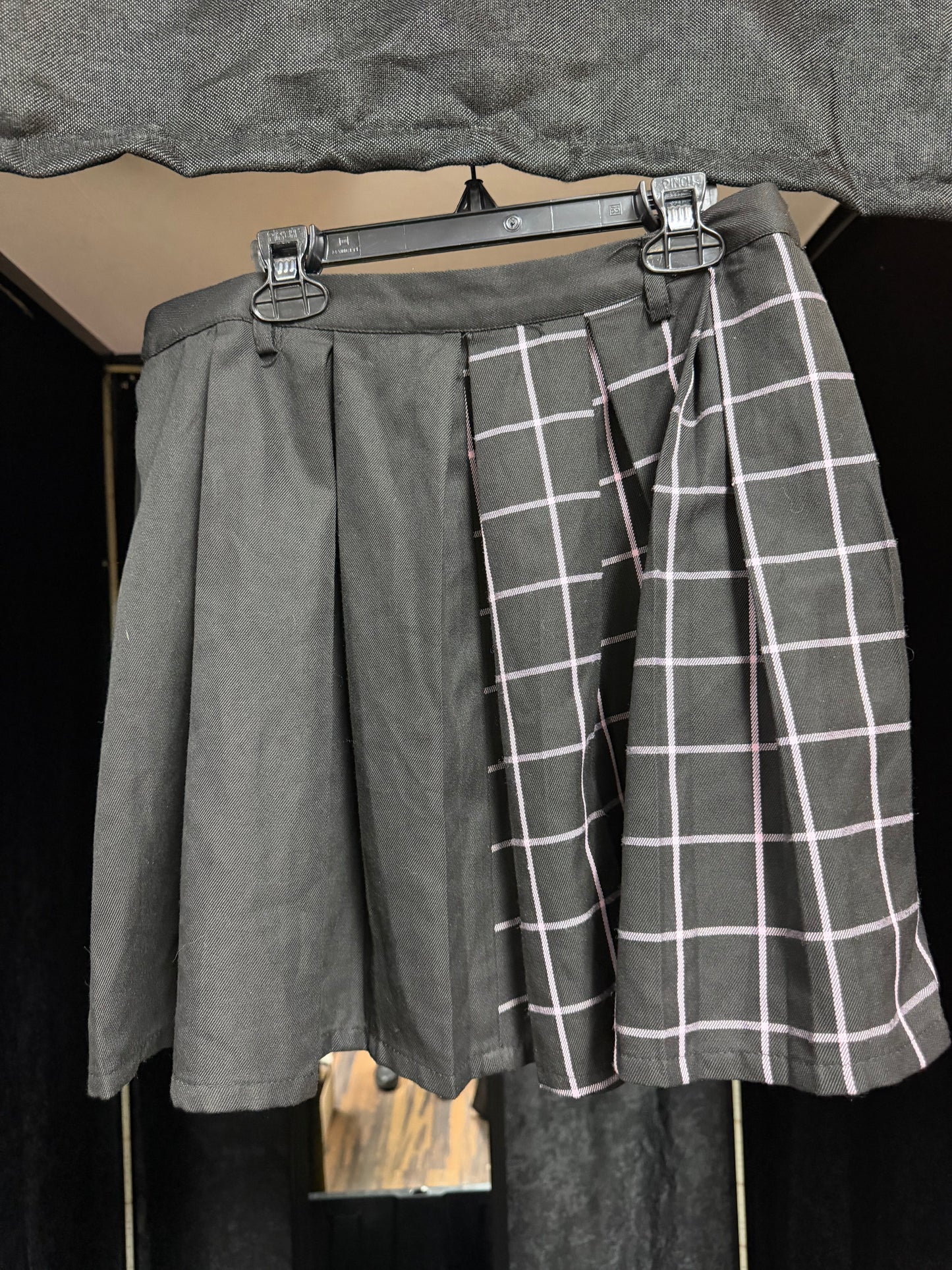 Social Collision Split Plaid Alt Skirt- size medium