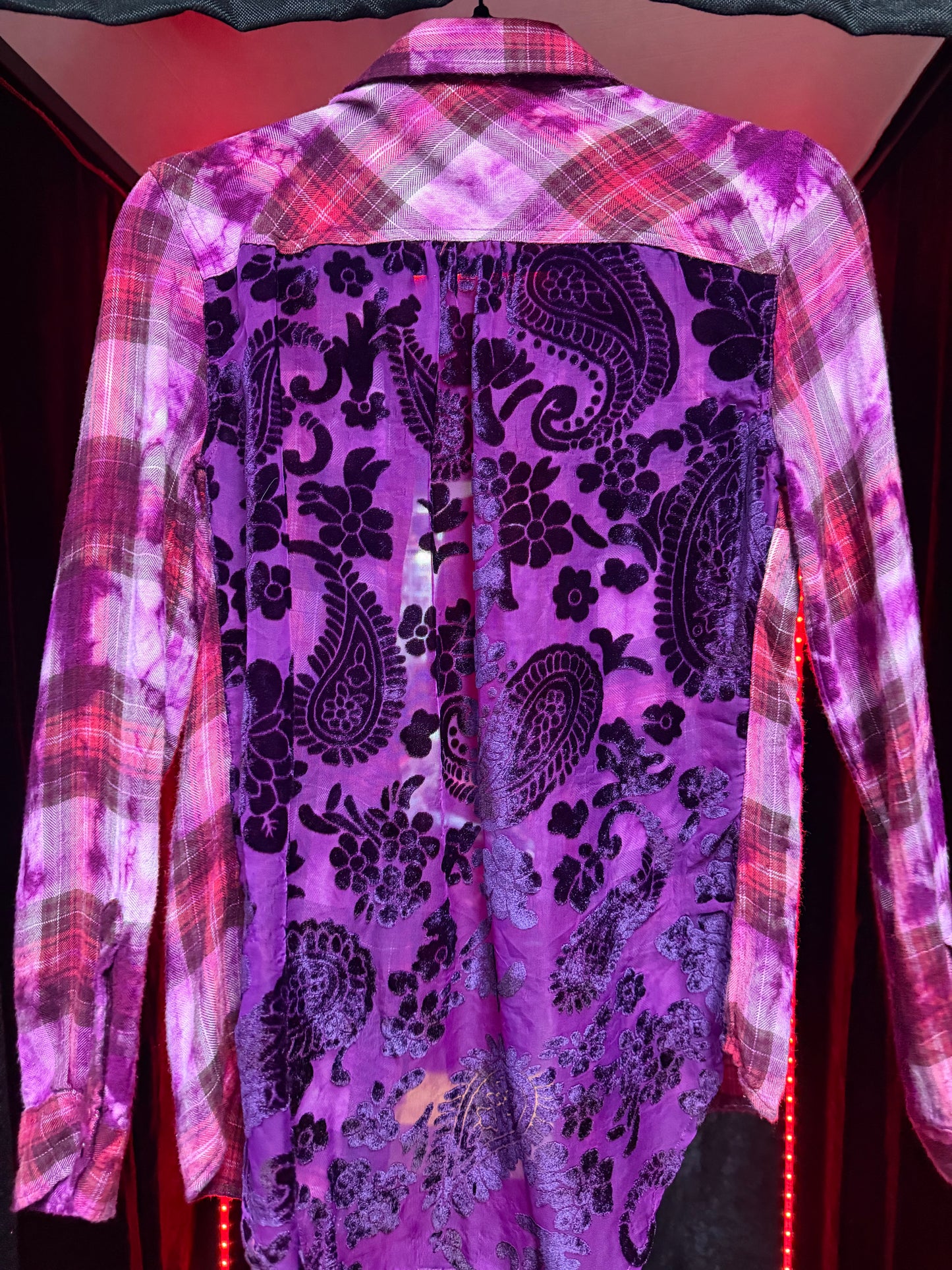 Indigo Thread Co- Bleach Dye/Velvet Mesh Flannel- XS