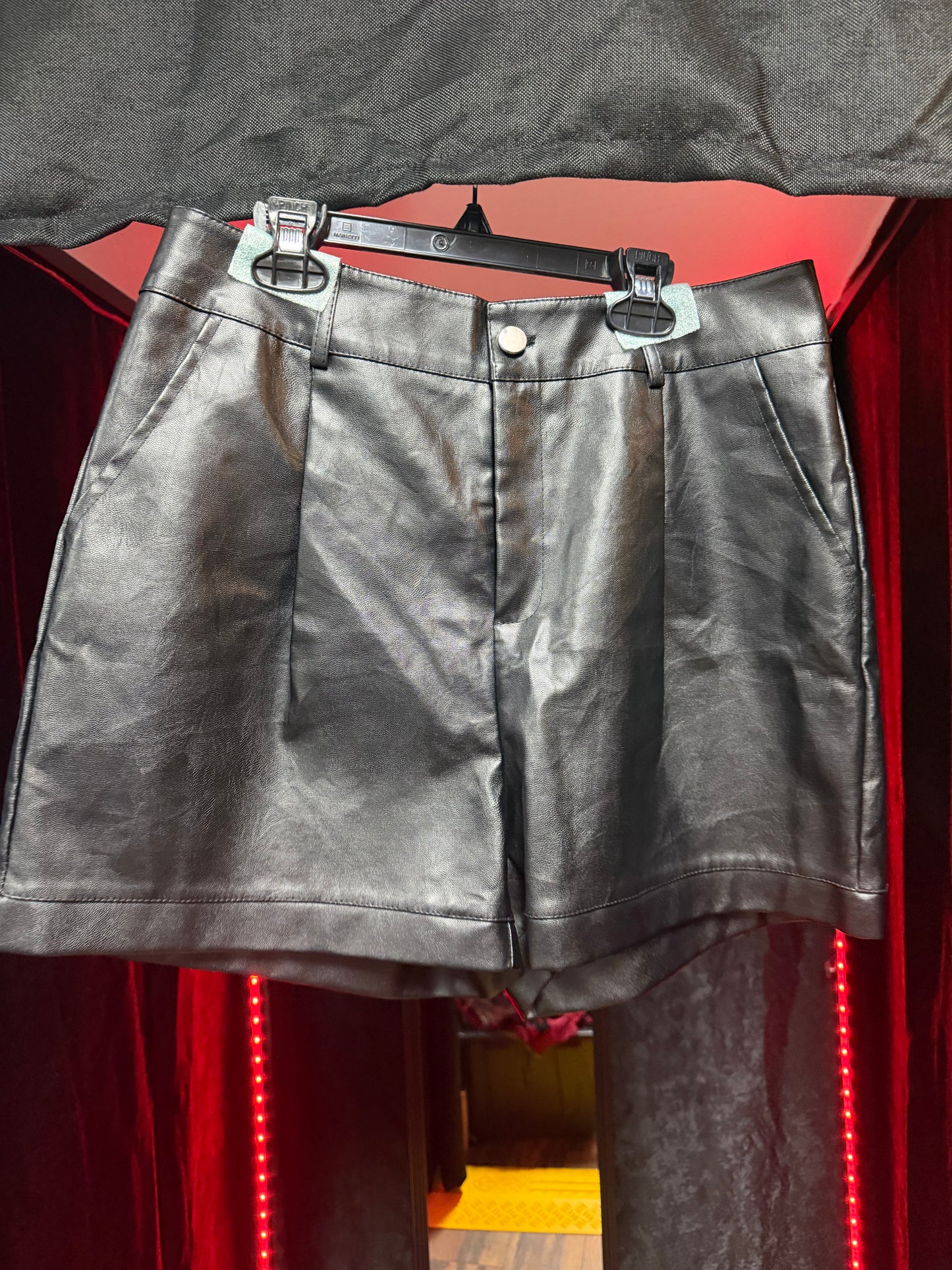 Faux Leather Shorts- Large