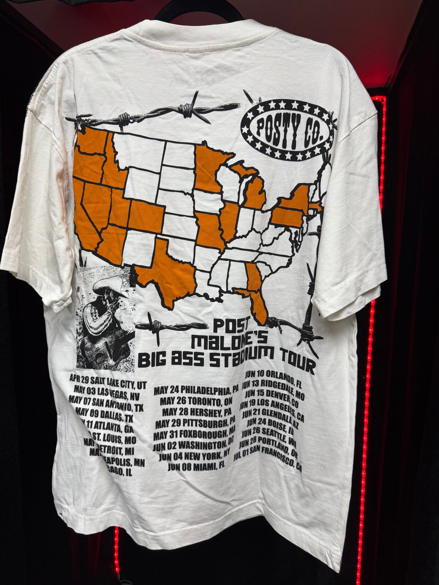 Post Malone Big Ass Stadium Tour Shirt- Large
