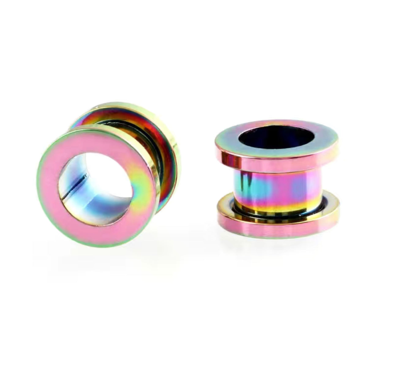 Rainbow-Stainless Steel Ear Plug Tunnel