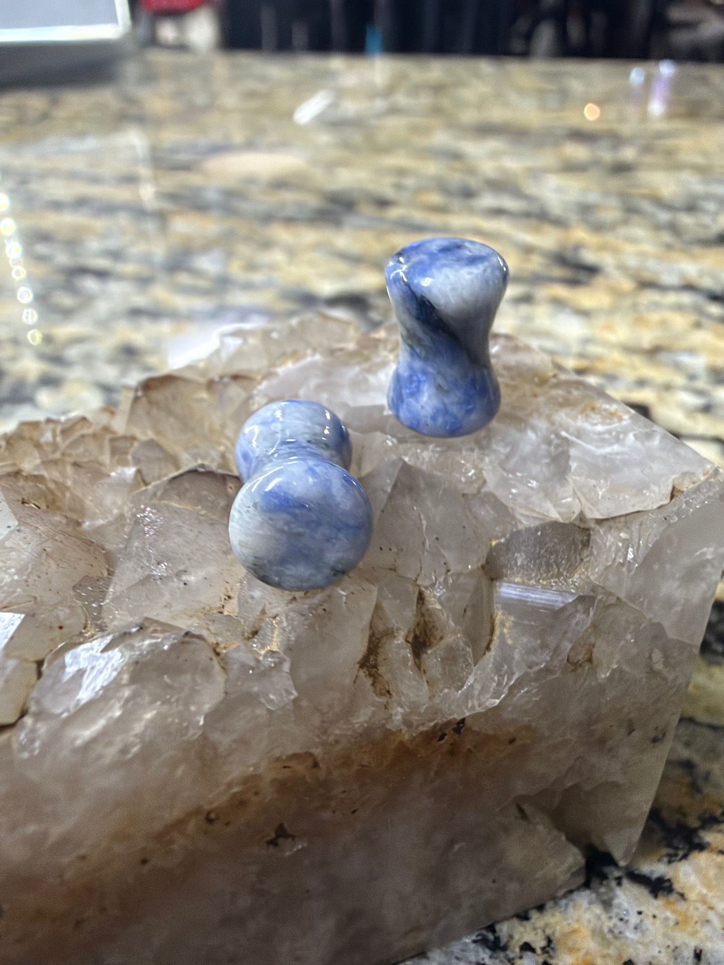 Natural Stone Double Flared Ear Plugs ā 6mm (2G) ā Sold as Pair