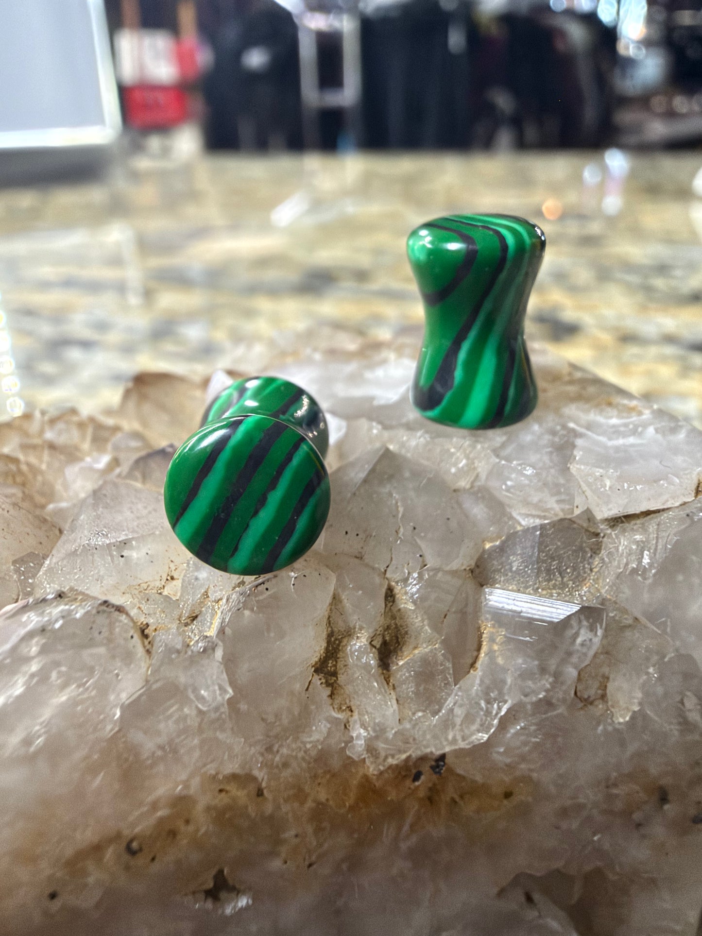 Natural Stone Double Flared Ear Plugs ā 6mm (2G) ā Sold as Pair