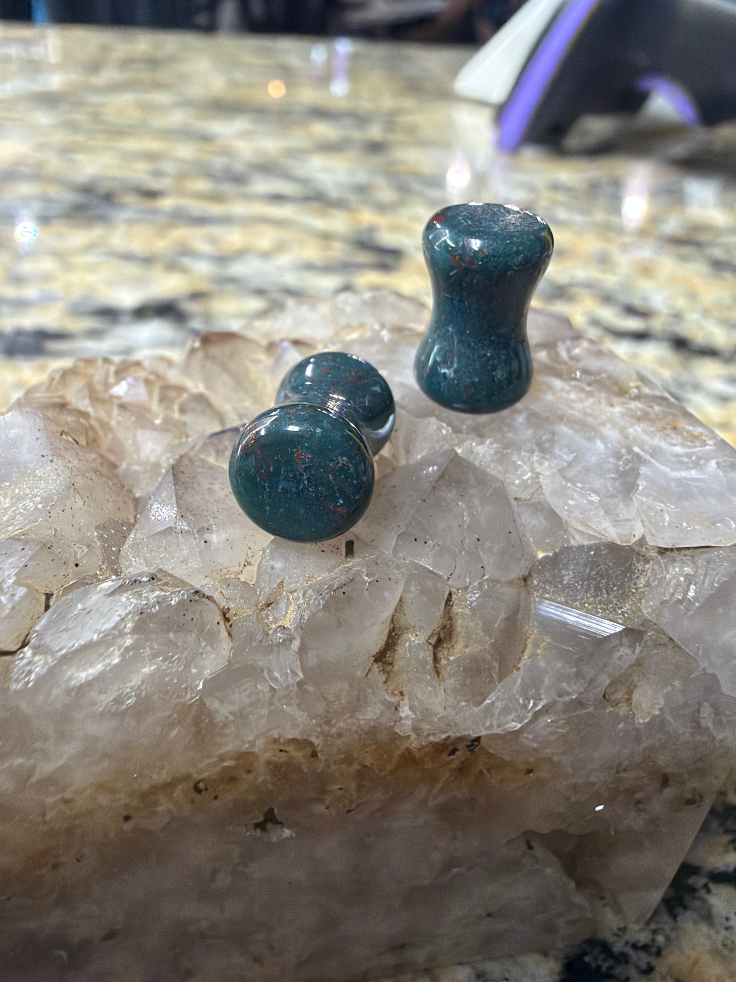 Natural Stone Double Flared Ear Plugs ā 6mm (2G) ā Sold as Pair