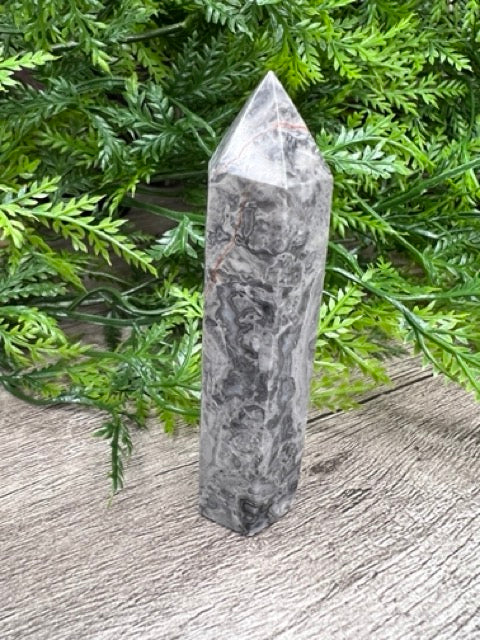 Picasso Jasper Natural Stone Tower, 3.5 inches