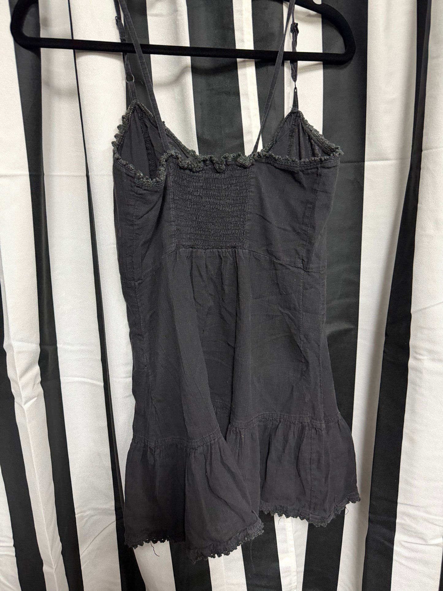 Latin Sense- Black Grunge Dress- Size Large