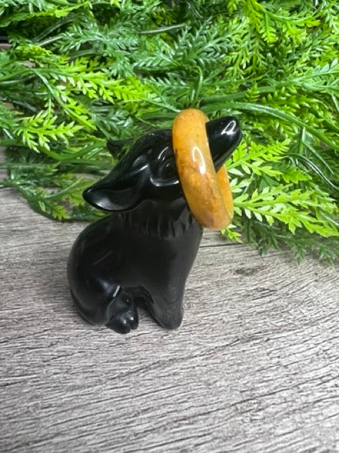 Yellow Jade Natural Stone Ring