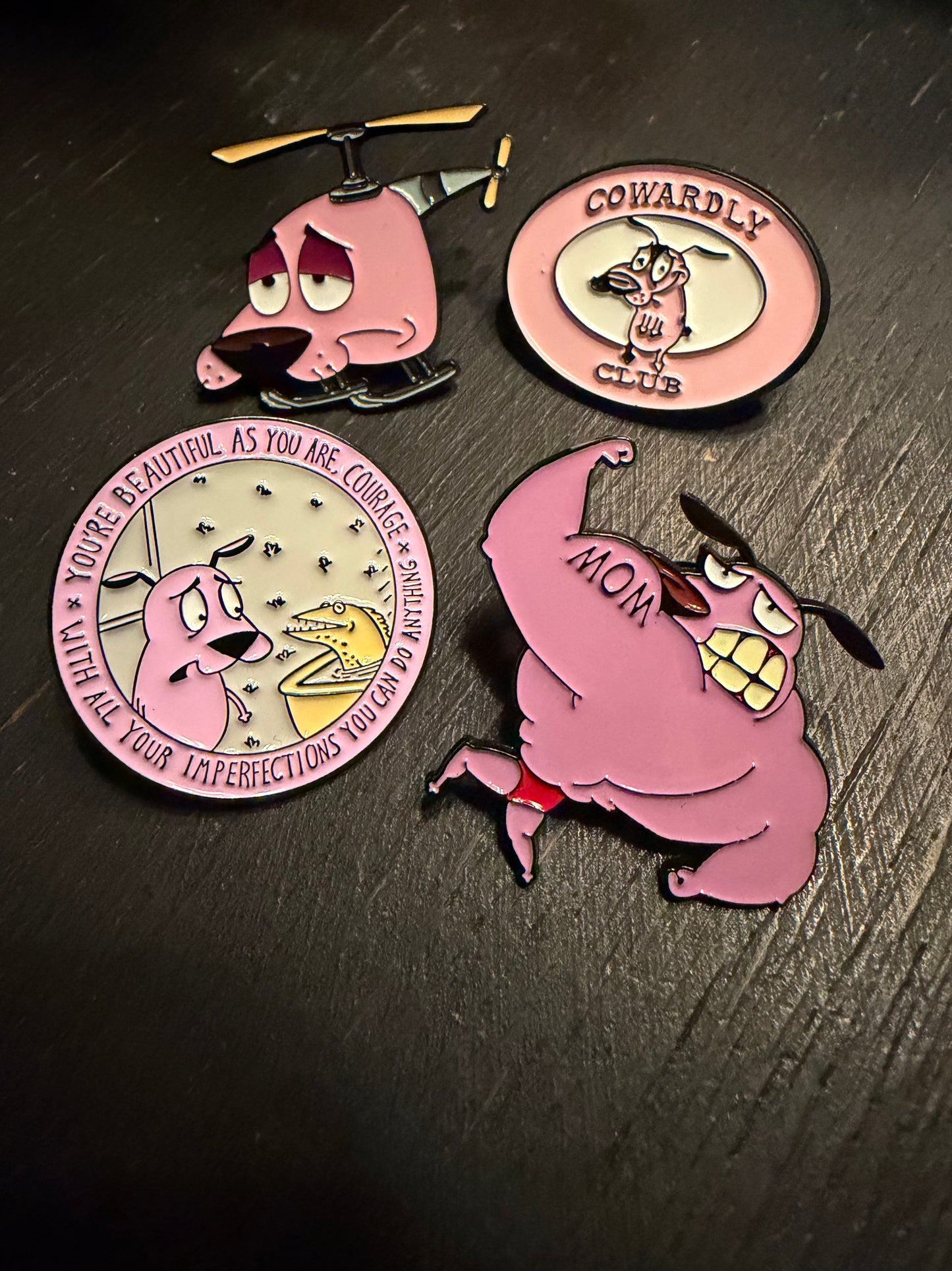 Courage The Cowardly Dog Metal Pins