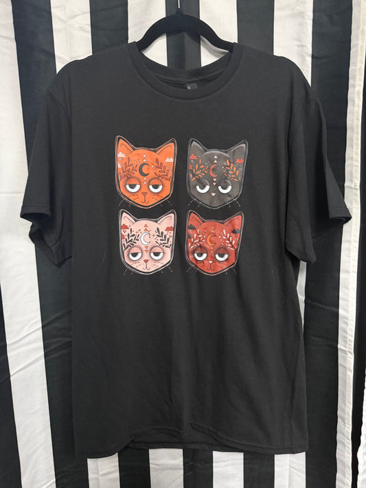 Exclusive C Miller Make X Goth With Glitter Moon Cats Medium Shirt