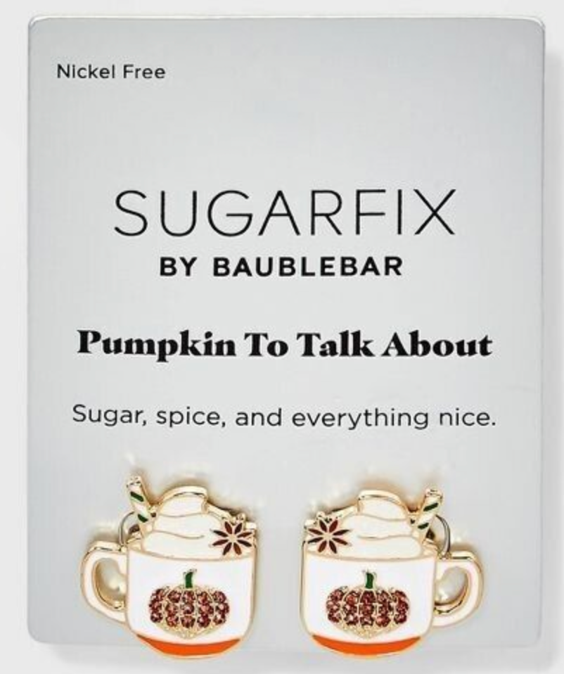 Sugarfix- Pumpkin To Talk About Spice Coffee Stud Earrings
