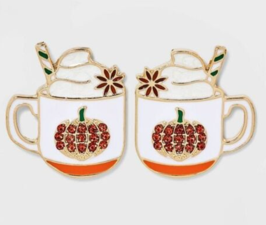 Sugarfix- Pumpkin To Talk About Spice Coffee Stud Earrings