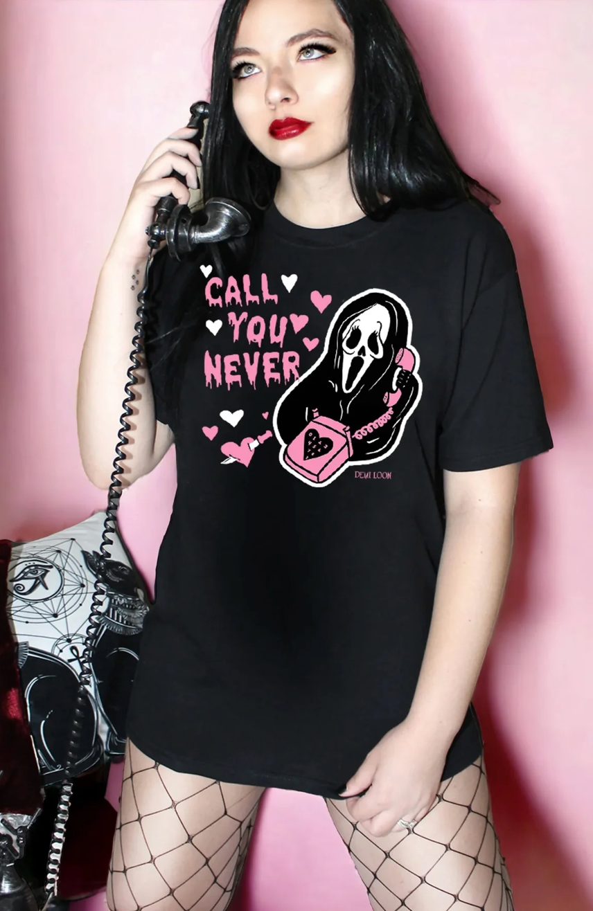 Call You Never Ghostface Boyfriend Tee