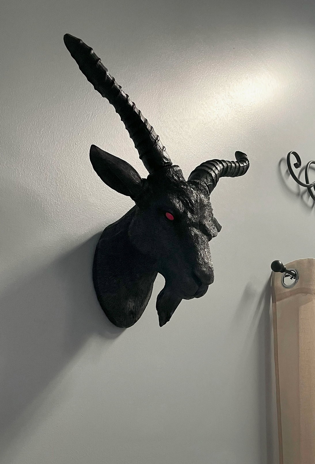 Black Baphomet Goat Head Sabbattic Occult Wall Hanging