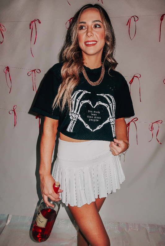 You Suck Less Mock Neck Tee