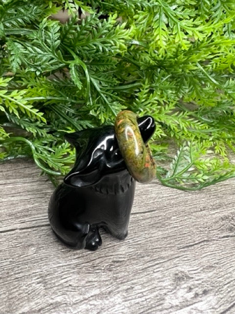 Natural Stone Ring — Unakite