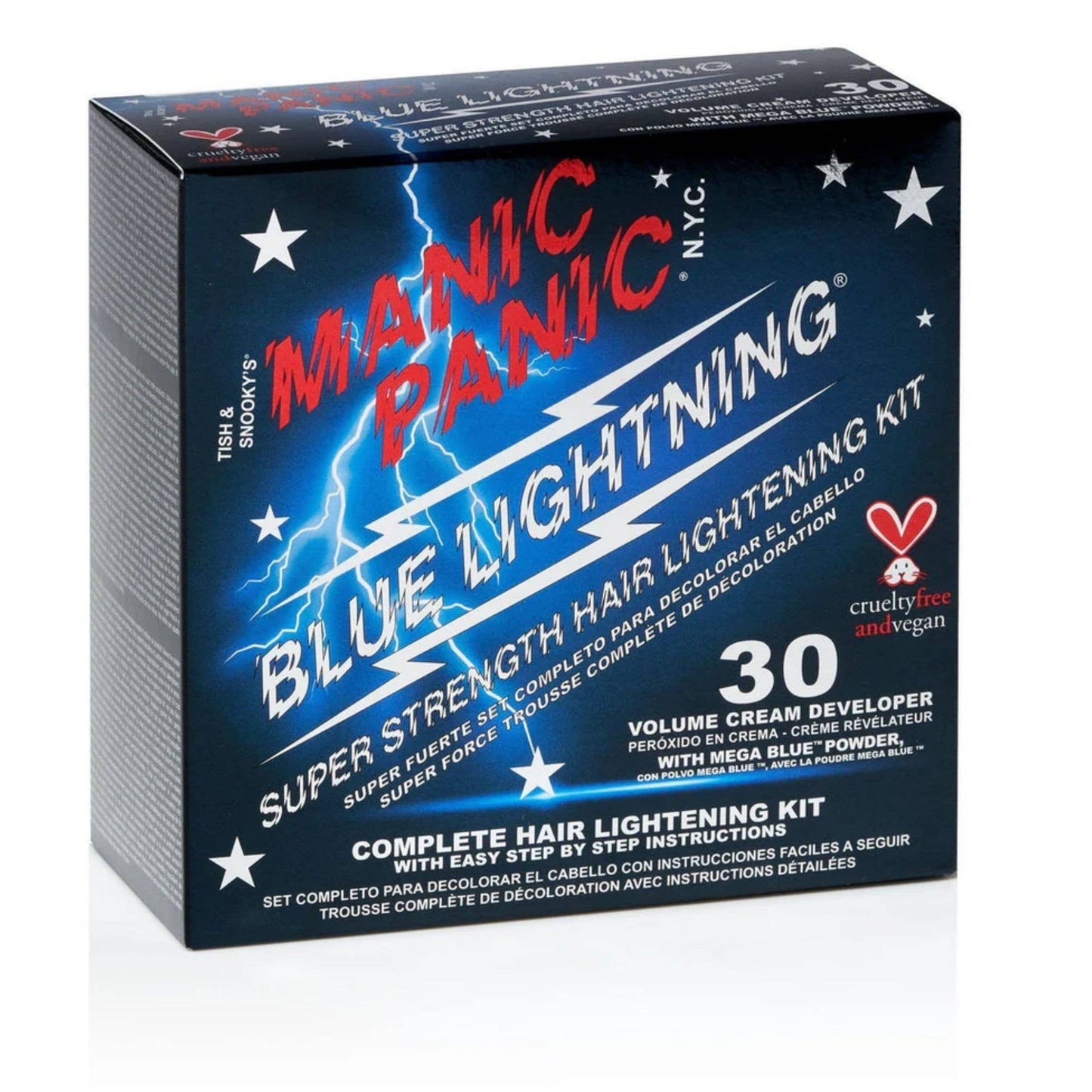 Blue Lightning® Bleach Kit - 30 Volume with Mega Blue Powder