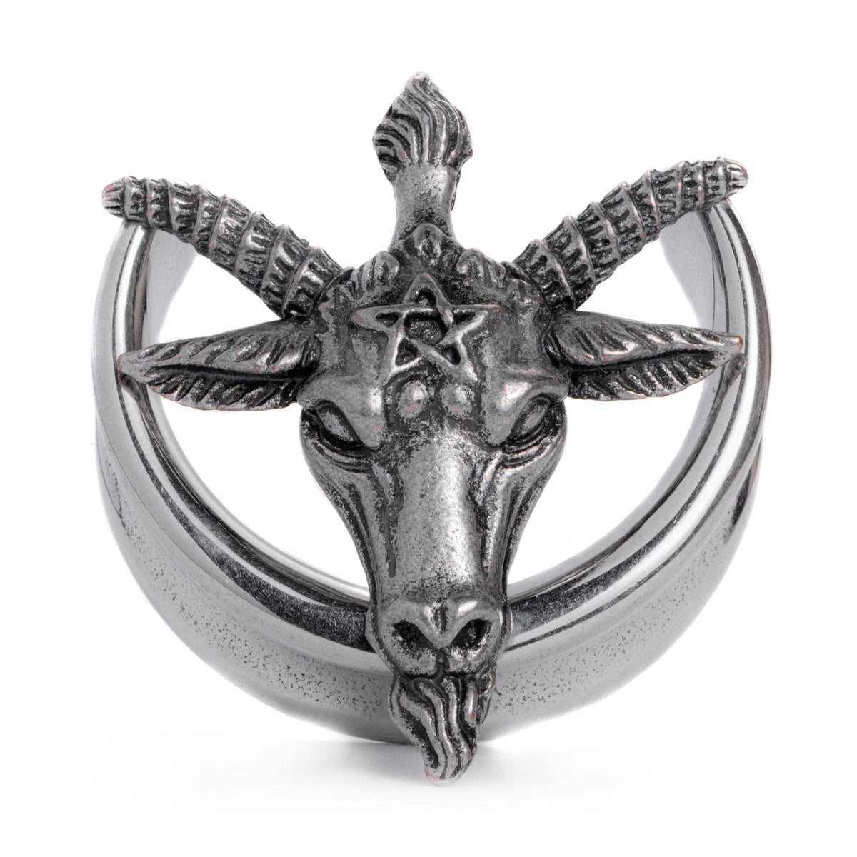 Baphomet Head Saddle Plug / Tunnel / Gauge