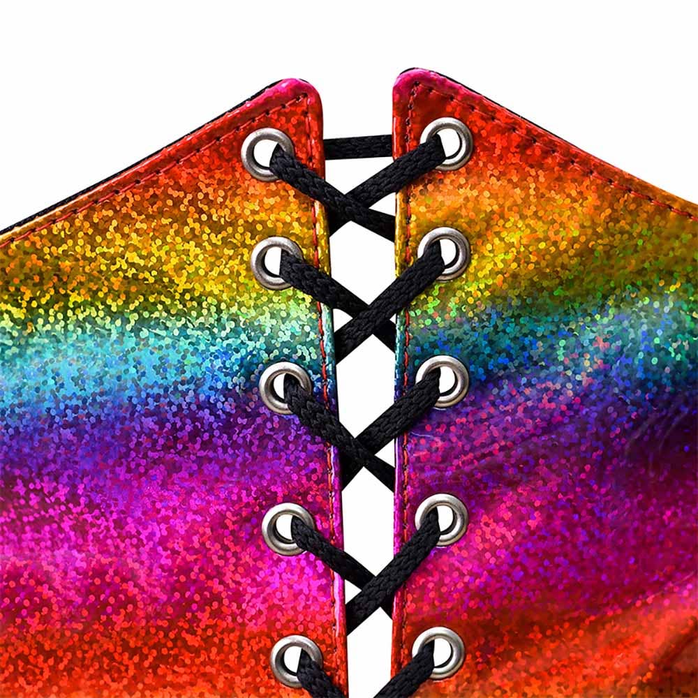 Womens Pvc Shiny Corset Waist Belt - Waist Trainer Shaper
