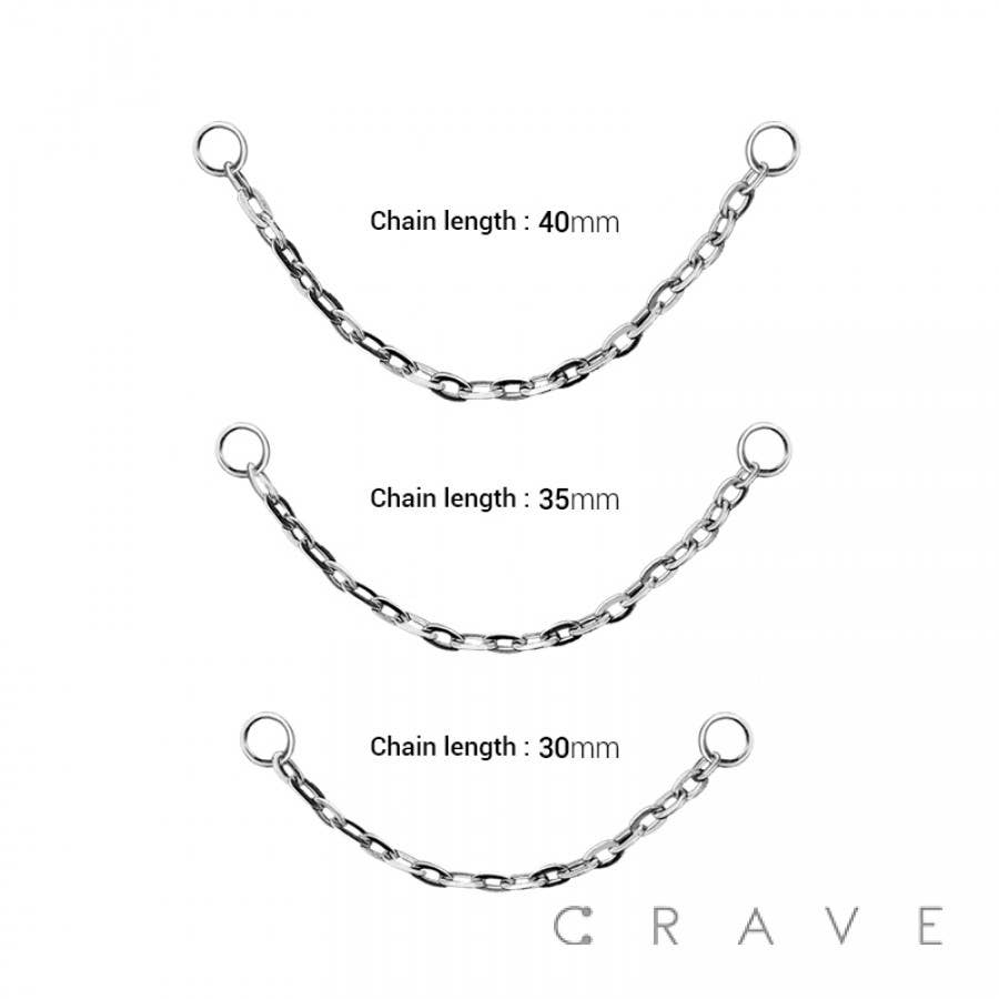 316L SURGICAL STAINLESS STEEL SINGLE CABLE CHAIN