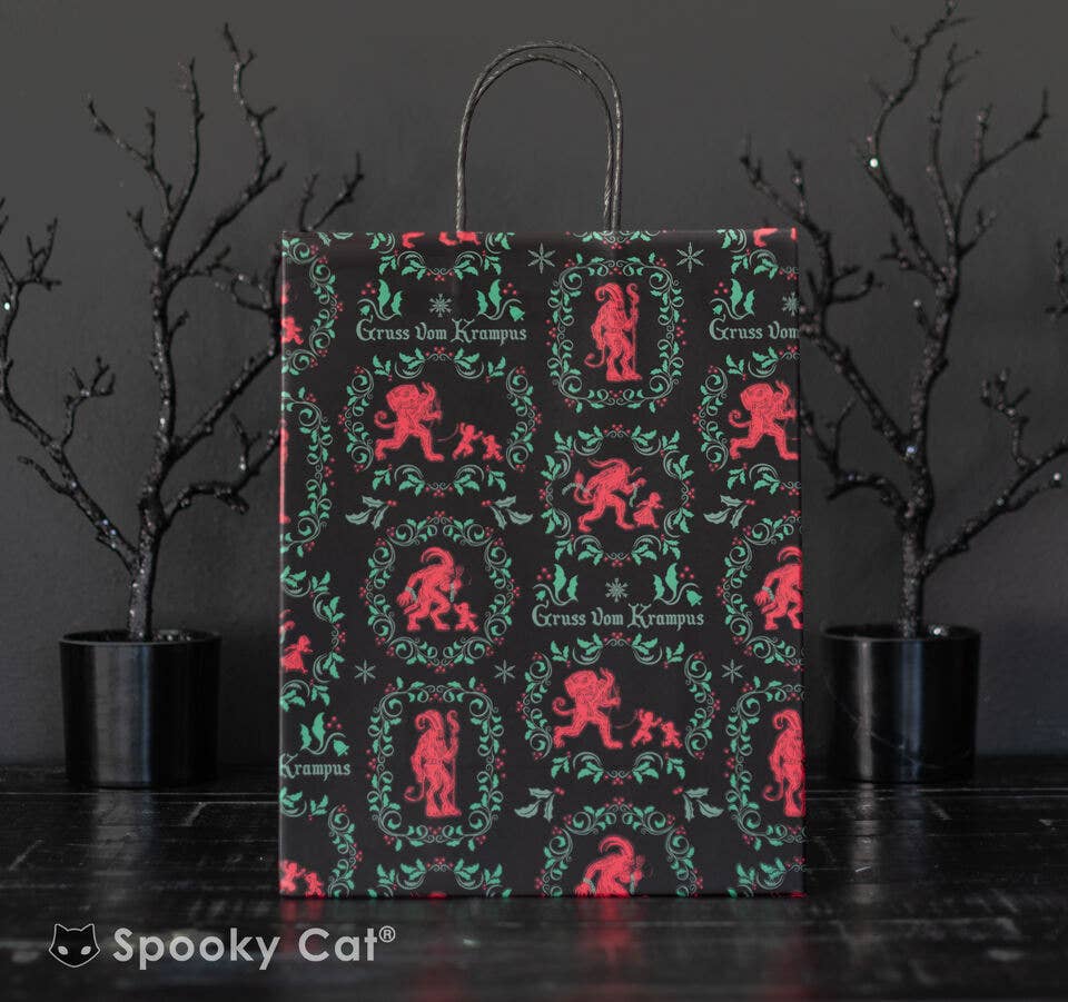 Vintage Krampus Creepmas Gift Bag