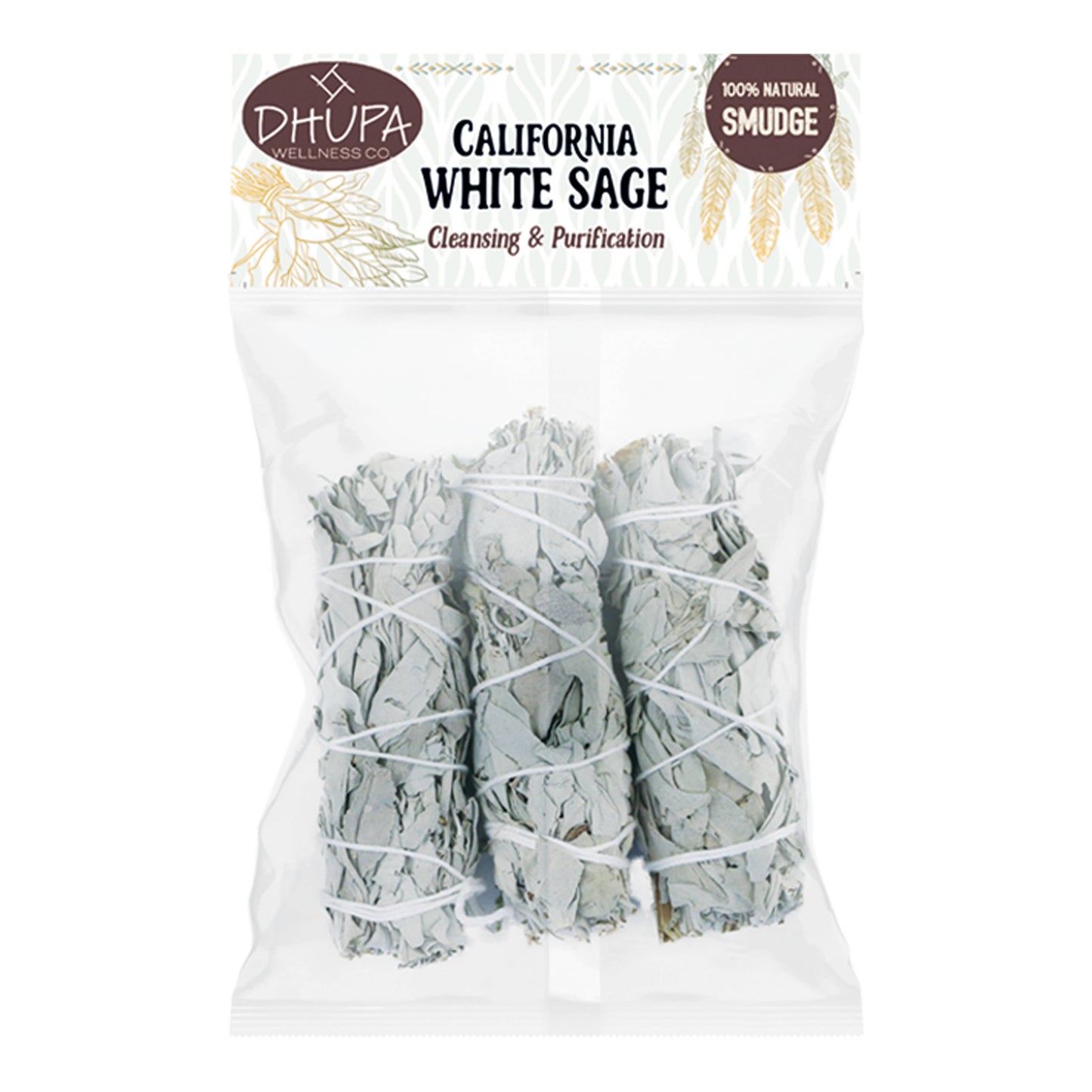 California White Sage Smudge Stick Bag (4 in.)