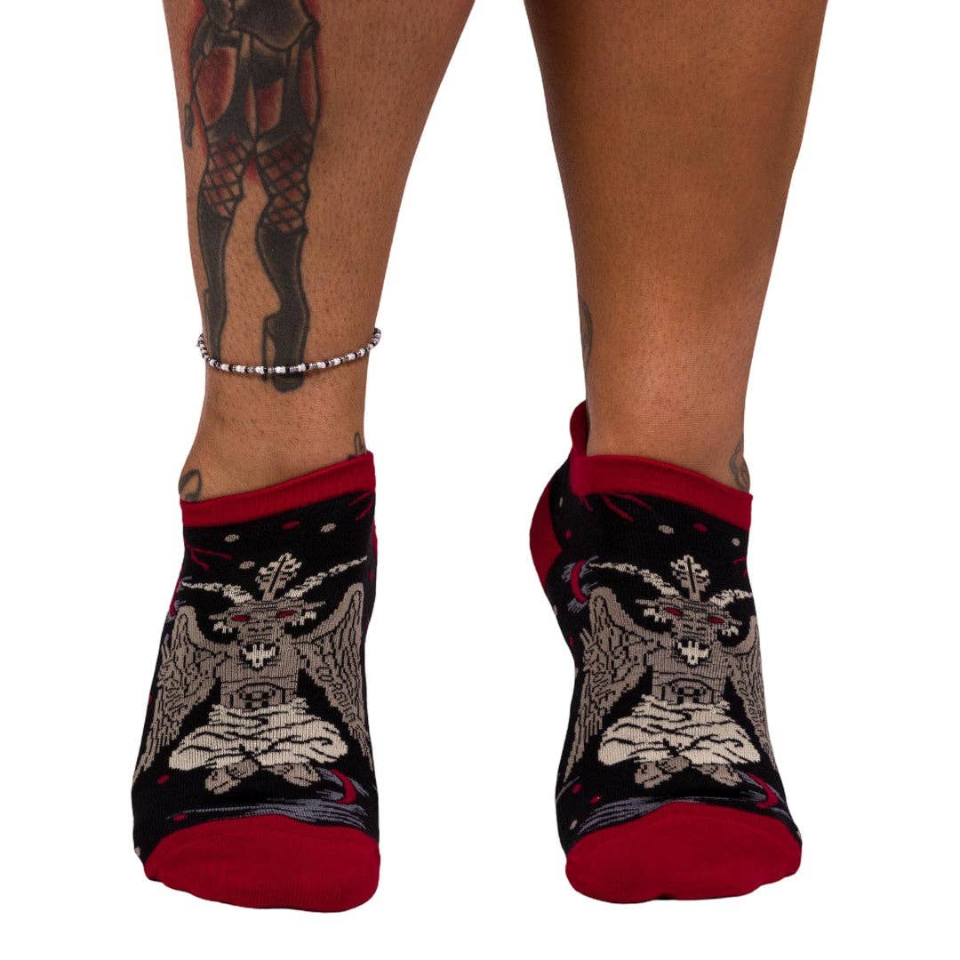 Evil Baphomet Ankle Socks