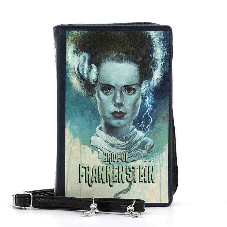 BRIDE OF FRANKENSTEIN BOOK CLUTCH BAG